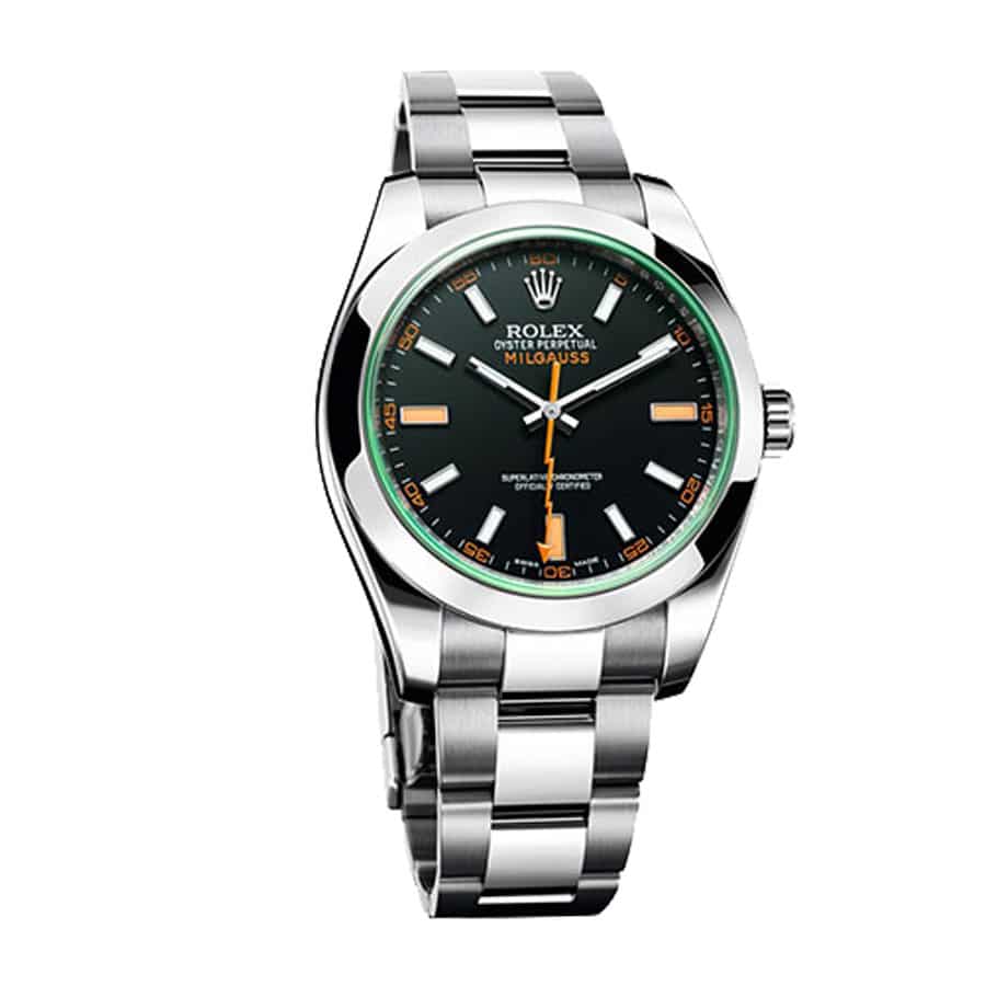 Rolex Milgauss Black Dial Green Crystal M116400GV-0001 Oyster Replica - Image 2